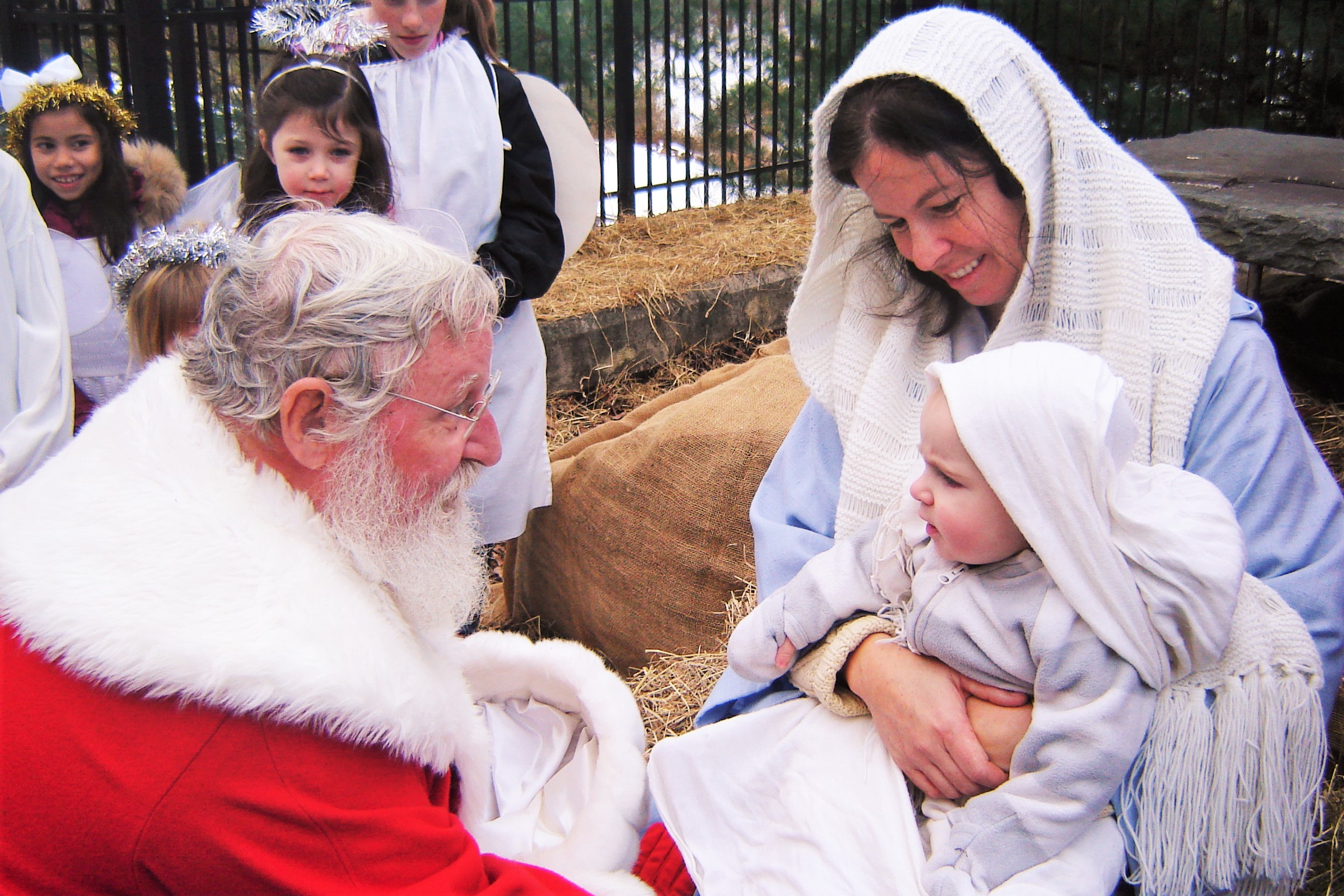 Christmas Fair 2018 Living Creche with Santa
